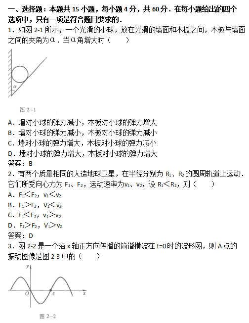 河南成考理化综合