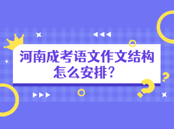 河南成考语文作文结构怎么安排？