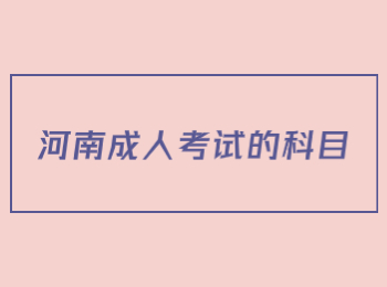 河南成人考试的科目