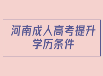 河南成人高考提升学历条件