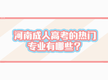 河南成人高考的热门专业有哪些？