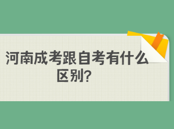 河南成考跟自考有什么区别？