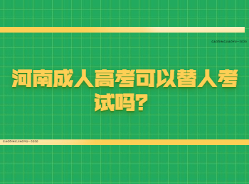 河南成人高考可以替人考试吗？