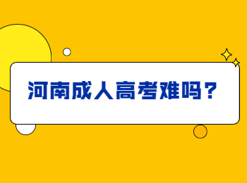 河南成人高考难吗?