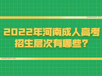2022年河南成人高考招生层次有哪些?