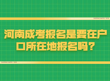 河南成考报名是要在户口所在地报名吗?