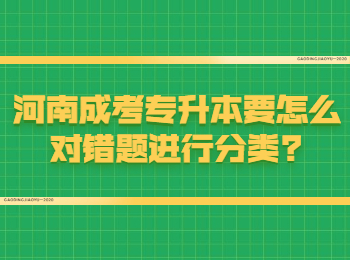 河南成考专升本要怎么对错题进行分类?