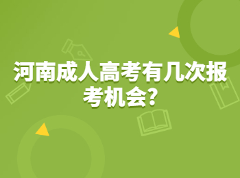 河南成人高考有几次报考机会?