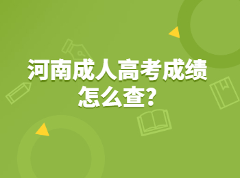 河南成人高考成绩怎么查?