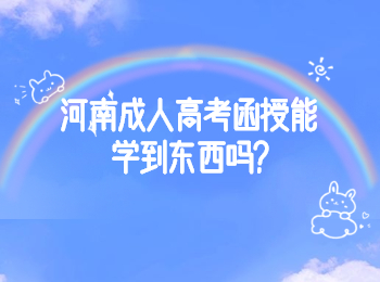 河南成人高考函授能学到东西吗?