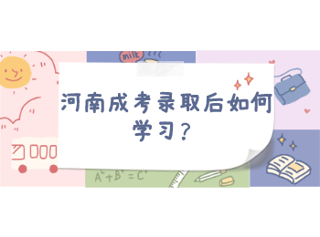河南成考录取后如何学习？