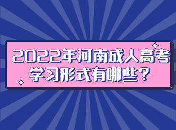 2022年河南成人高考学习形式有哪些？