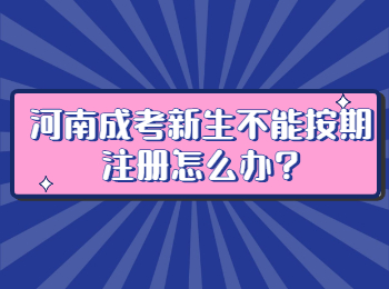 河南成考新生不能按期注册怎么办?