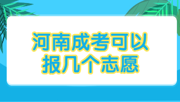 河南成考可以报几个志愿