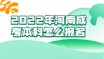 河南成考本科怎么报名